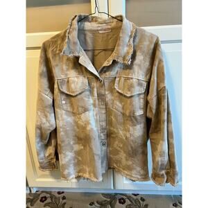 XL Sunny studio paris vintage distressed camo overshirt grunge, street ,Italy